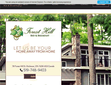 Tablet Screenshot of foresthillbandb.com